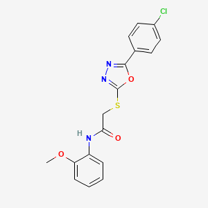 molecular formula C17H14ClN3O3S B4616049 2-{[5-(4-氯苯基)-1,3,4-恶二唑-2-基]硫代}-N-(2-甲氧基苯基)乙酰胺 