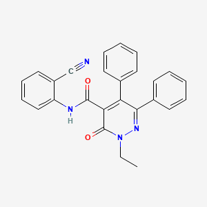 molecular formula C26H20N4O2 B4616082 N-(2-cyanophenyl)-2-ethyl-3-oxo-5,6-diphenyl-2,3-dihydro-4-pyridazinecarboxamide 