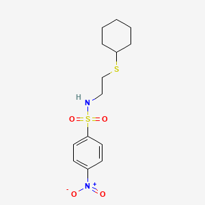 molecular formula C14H20N2O4S2 B4616095 N-[2-(环己基硫代)乙基]-4-硝基苯磺酰胺 