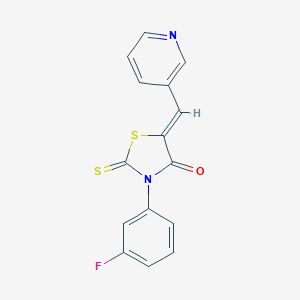 molecular formula C15H9FN2OS2 B461611 3-(3-Fluoro-phenyl)-5-pyridin-3-ylmethylene-2-thioxo-thiazolidin-4-one CAS No. 327054-25-1