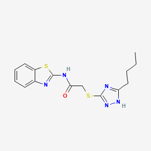 N-1,3-benzothiazol-2-yl-2-[(5-butyl-4H-1,2,4-triazol-3-yl)thio]acetamide