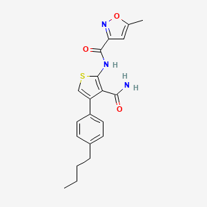 molecular formula C20H21N3O3S B4616126 N-[3-(aminocarbonyl)-4-(4-butylphenyl)-2-thienyl]-5-methyl-3-isoxazolecarboxamide 