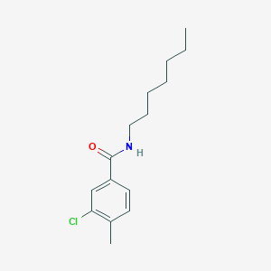 molecular formula C15H22ClNO B4616132 3-chloro-N-heptyl-4-methylbenzamide 