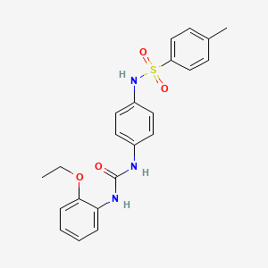 molecular formula C22H23N3O4S B4616155 N-[4-({[(2-ethoxyphenyl)amino]carbonyl}amino)phenyl]-4-methylbenzenesulfonamide 