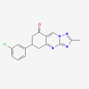 molecular formula C16H13ClN4O B4616157 6-(3-chlorophenyl)-2-methyl-6,7-dihydro[1,2,4]triazolo[5,1-b]quinazolin-8(5H)-one 