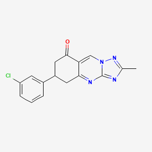 molecular formula C16H13ClN4O B4616157 6-(3-氯苯基)-2-甲基-6,7-二氢[1,2,4]三唑并[5,1-b]喹唑啉-8(5H)-酮 