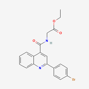 molecular formula C20H17BrN2O3 B4616161 ethyl N-{[2-(4-bromophenyl)-4-quinolinyl]carbonyl}glycinate 