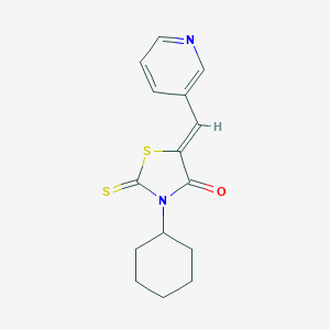 molecular formula C15H16N2OS2 B461618 3-Cyclohexyl-5-pyridin-3-ylmethylene-2-thioxo-thiazolidin-4-one CAS No. 309945-79-7
