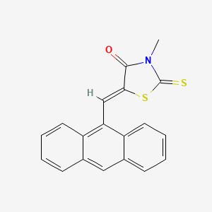 molecular formula C19H13NOS2 B4616185 5-(9-蒽甲亚甲基)-3-甲基-2-硫代-1,3-噻唑烷-4-酮 