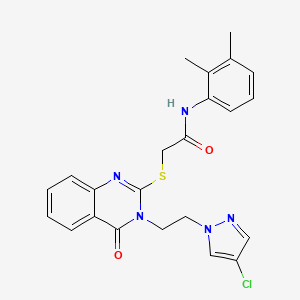 2-({3-[2-(4-chloro-1H-pyrazol-1-yl)ethyl]-4-oxo-3,4-dihydro-2-quinazolinyl}thio)-N-(2,3-dimethylphenyl)acetamide