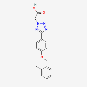 molecular formula C17H16N4O3 B4616214 (5-{4-[(2-甲基苄基)氧基]苯基}-2H-四唑-2-基)乙酸 