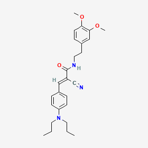 2-cyano-N-[2-(3,4-dimethoxyphenyl)ethyl]-3-[4-(dipropylamino)phenyl]acrylamide