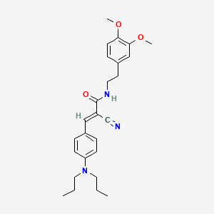 molecular formula C26H33N3O3 B4616216 2-cyano-N-[2-(3,4-dimethoxyphenyl)ethyl]-3-[4-(dipropylamino)phenyl]acrylamide 