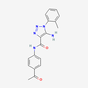 molecular formula C18H17N5O2 B4616234 N-(4-乙酰苯基)-5-氨基-1-(2-甲基苯基)-1H-1,2,3-三唑-4-甲酰胺 CAS No. 951893-66-6