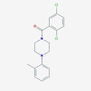 molecular formula C18H18Cl2N2O B4616246 1-(2,5-dichlorobenzoyl)-4-(2-methylphenyl)piperazine 