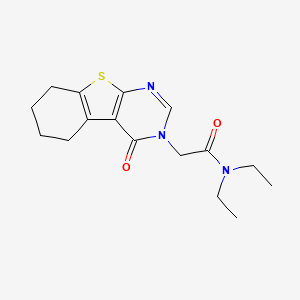molecular formula C16H21N3O2S B4616252 N,N-diethyl-2-(4-oxo-5,6,7,8-tetrahydro[1]benzothieno[2,3-d]pyrimidin-3(4H)-yl)acetamide 