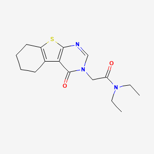 molecular formula C16H21N3O2S B4616252 N,N-二乙基-2-(4-氧代-5,6,7,8-四氢[1]苯并噻吩并[2,3-d]嘧啶-3(4H)-基)乙酰胺 