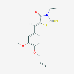 molecular formula C16H17NO3S2 B461629 5-[4-(Allyloxy)-3-methoxybenzylidene]-3-ethyl-2-thioxo-1,3-thiazolidin-4-one 