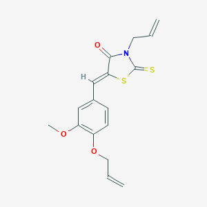 molecular formula C17H17NO3S2 B461631 3-Allyl-5-[4-(allyloxy)-3-methoxybenzylidene]-2-thioxo-1,3-thiazolidin-4-one 
