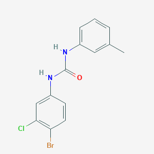 molecular formula C14H12BrClN2O B4616325 N-(4-溴-3-氯苯基)-N'-(3-甲基苯基)脲 