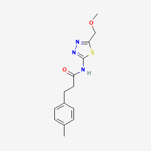 N-[5-(methoxymethyl)-1,3,4-thiadiazol-2-yl]-3-(4-methylphenyl)propanamide