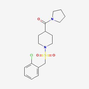 molecular formula C17H23ClN2O3S B4616366 1-[(2-chlorobenzyl)sulfonyl]-4-(1-pyrrolidinylcarbonyl)piperidine 