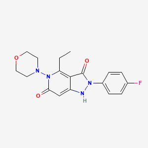 4-ethyl-2-(4-fluorophenyl)-5-(4-morpholinyl)-1H-pyrazolo[4,3-c]pyridine-3,6(2H,5H)-dione