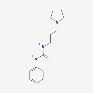 molecular formula C14H21N3S B4616373 N-phenyl-N'-[3-(1-pyrrolidinyl)propyl]thiourea 