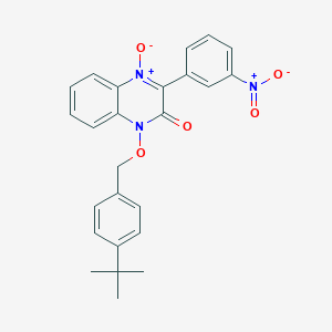 molecular formula C25H23N3O5 B4616386 1-[(4-tert-butylbenzyl)oxy]-3-(3-nitrophenyl)-2(1H)-quinoxalinone 4-oxide 