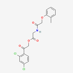 molecular formula C19H17Cl2NO5 B4616404 2-(2,4-dichlorophenyl)-2-oxoethyl N-[(2-methylphenoxy)acetyl]glycinate 