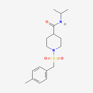 molecular formula C17H26N2O3S B4616433 N-isopropyl-1-[(4-methylbenzyl)sulfonyl]-4-piperidinecarboxamide 