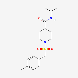 molecular formula C17H26N2O3S B4616433 N-异丙基-1-[(4-甲基苯甲基)磺酰基]-4-哌啶甲酰胺 