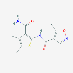 N-[3-(aminocarbonyl)-4,5-dimethyl-2-thienyl]-3,5-dimethyl-4-isoxazolecarboxamide