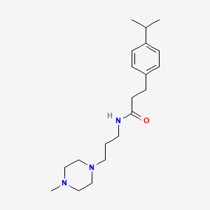 molecular formula C20H33N3O B4616442 3-(4-isopropylphenyl)-N-[3-(4-methyl-1-piperazinyl)propyl]propanamide 