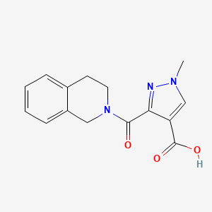 molecular formula C15H15N3O3 B4616467 3-(3,4-二氢-2(1H)-异喹啉甲酰基)-1-甲基-1H-吡唑-4-羧酸 