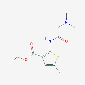 molecular formula C12H18N2O3S B4616475 2-[(N,N-二甲基甘氨酰)氨基]-5-甲基-3-噻吩甲酸乙酯 
