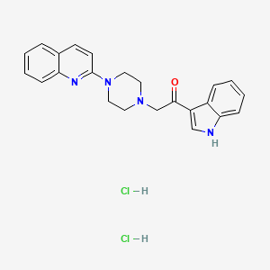 1-(1H-indol-3-yl)-2-[4-(2-quinolinyl)-1-piperazinyl]ethanone dihydrochloride