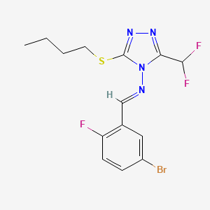 N-(5-bromo-2-fluorobenzylidene)-3-(butylthio)-5-(difluoromethyl)-4H-1,2,4-triazol-4-amine