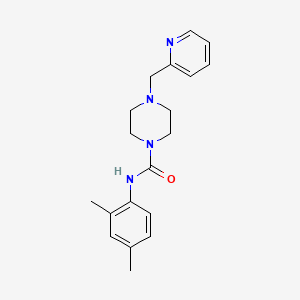 molecular formula C19H24N4O B4616491 N-(2,4-二甲基苯基)-4-(2-吡啶基甲基)-1-哌嗪甲酰胺 