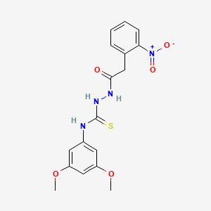 N-(3,5-dimethoxyphenyl)-2-[(2-nitrophenyl)acetyl]hydrazinecarbothioamide