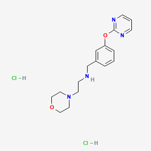 molecular formula C17H24Cl2N4O2 B4616528 [2-(4-morpholinyl)ethyl][3-(2-pyrimidinyloxy)benzyl]amine dihydrochloride 