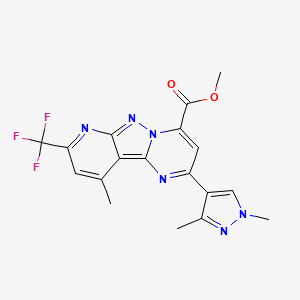 methyl 2-(1,3-dimethyl-1H-pyrazol-4-yl)-10-methyl-8-(trifluoromethyl)pyrido[2',3':3,4]pyrazolo[1,5-a]pyrimidine-4-carboxylate