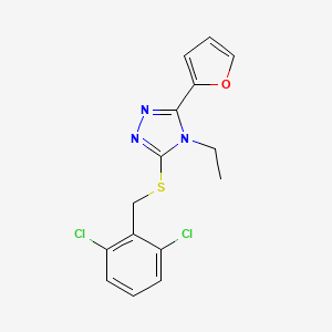 3-[(2,6-dichlorobenzyl)thio]-4-ethyl-5-(2-furyl)-4H-1,2,4-triazole