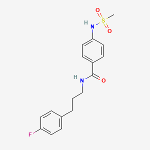 N-[3-(4-fluorophenyl)propyl]-4-[(methylsulfonyl)amino]benzamide