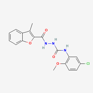 molecular formula C18H16ClN3O4 B4616576 N-(5-氯-2-甲氧苯基)-2-[(3-甲基-1-苯并呋喃-2-基)羰基]肼基甲酰胺 