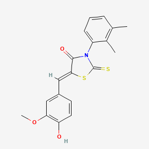 3-(2,3-dimethylphenyl)-5-(4-hydroxy-3-methoxybenzylidene)-2-thioxo-1,3-thiazolidin-4-one