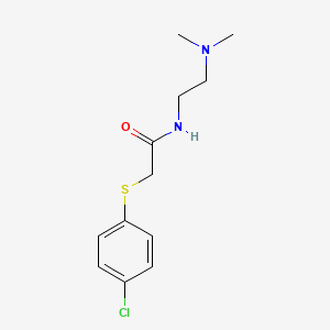 molecular formula C12H17ClN2OS B4616589 2-[(4-氯苯基)硫代]-N-[2-(二甲氨基)乙基]乙酰胺 