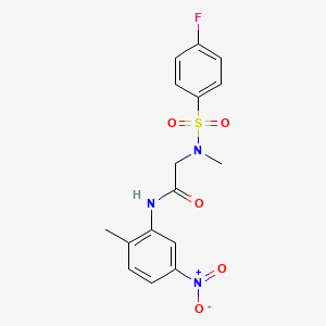 N~2~-[(4-fluorophenyl)sulfonyl]-N~2~-methyl-N~1~-(2-methyl-5-nitrophenyl)glycinamide