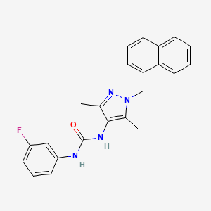 N-[3,5-dimethyl-1-(1-naphthylmethyl)-1H-pyrazol-4-yl]-N'-(3-fluorophenyl)urea