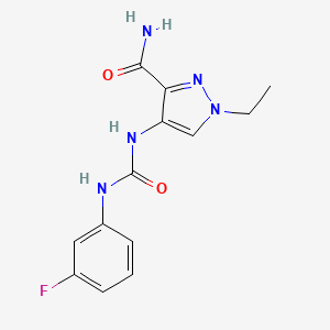 1-ethyl-4-({[(3-fluorophenyl)amino]carbonyl}amino)-1H-pyrazole-3-carboxamide